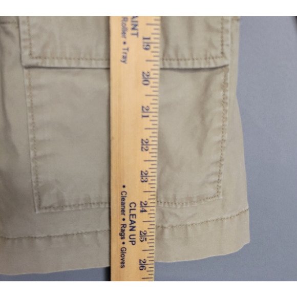 Old Navy Cargo Utility Field Jacket Womens S Tan Drawstring Waist Pockets Cotton - Picture 8 of 12